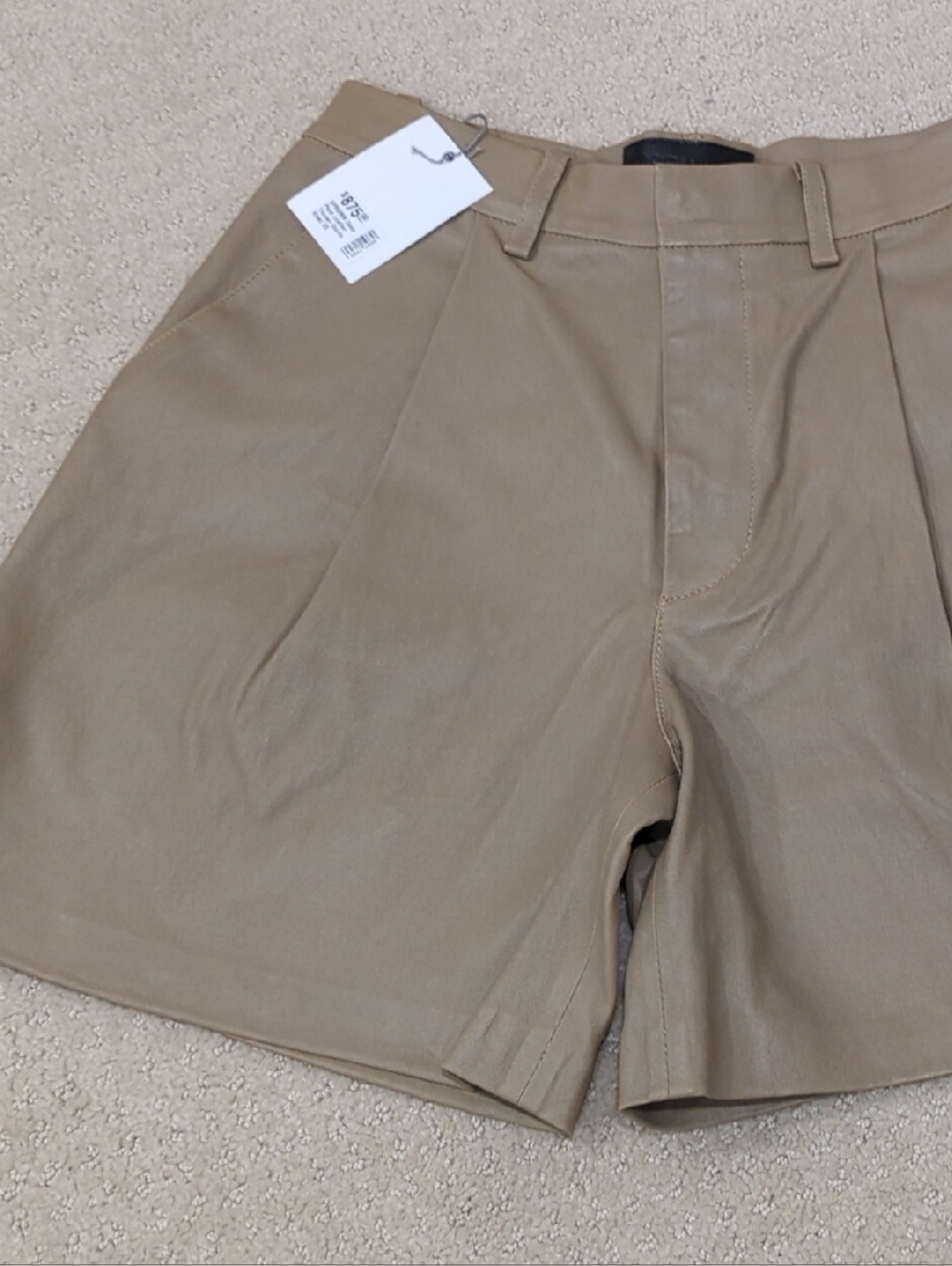 SPRWMN Deep Pleated Trouser Short in Khaki